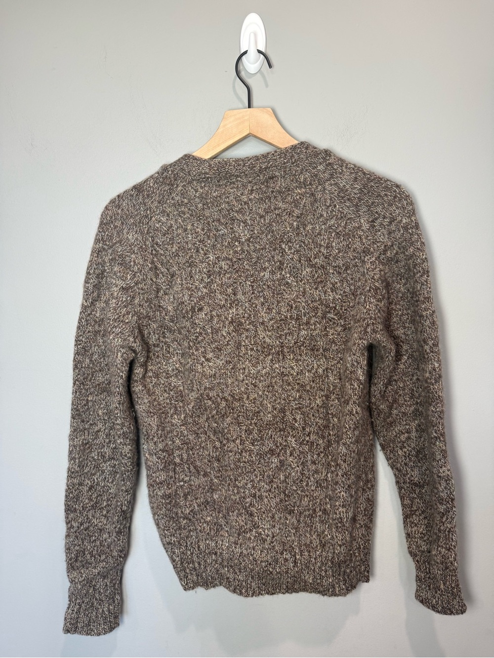 Vintage Members Only 100%‎ Shetland Wool Cable Knit Cardigan Sweater Size M - Picture 6 of 6